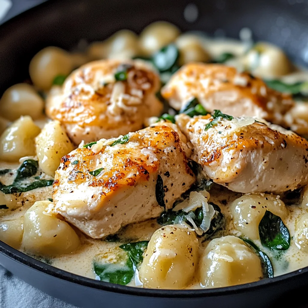 Creamy Garlic Chicken Gnocchi Skillet