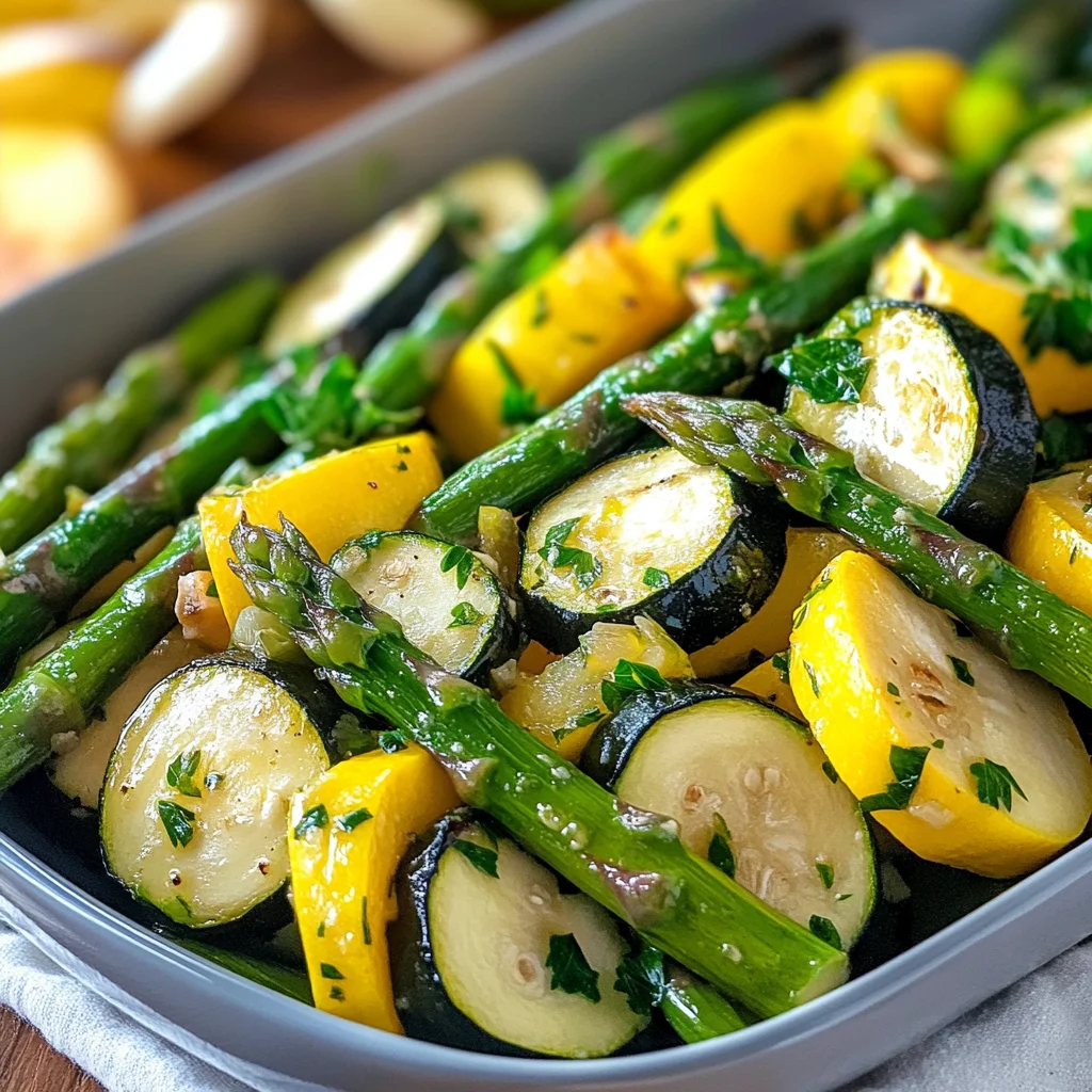 Flavorful Asparagus with Zucchini and Squash