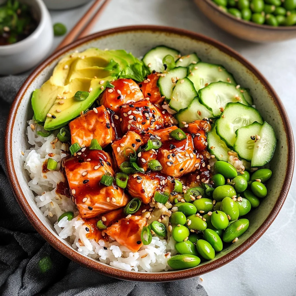 Honey Sriracha Salmon Bowls