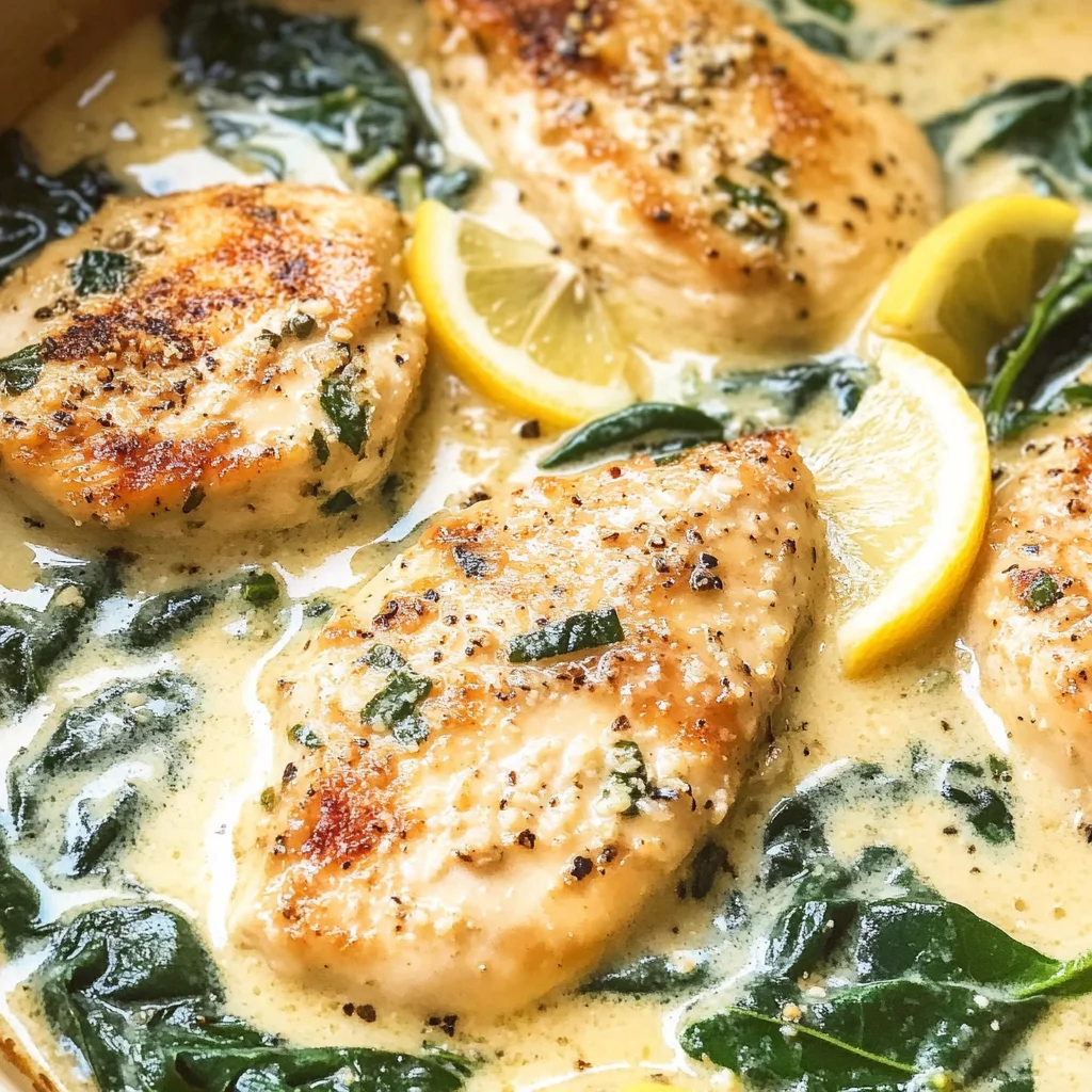 Lemon Parmesan Spinach Chicken