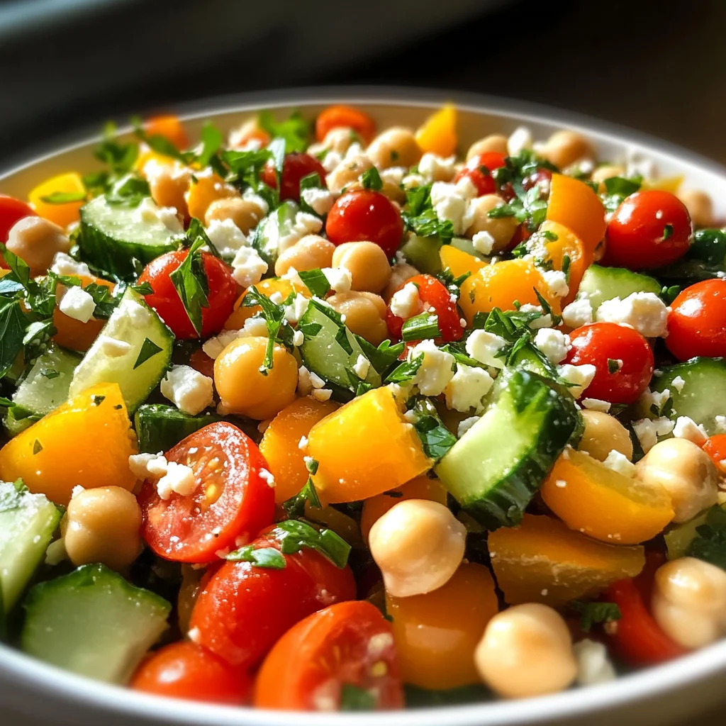 Mediterranean Chickpea Salad with Lemon Vinaigrette: The Best Summer Dish