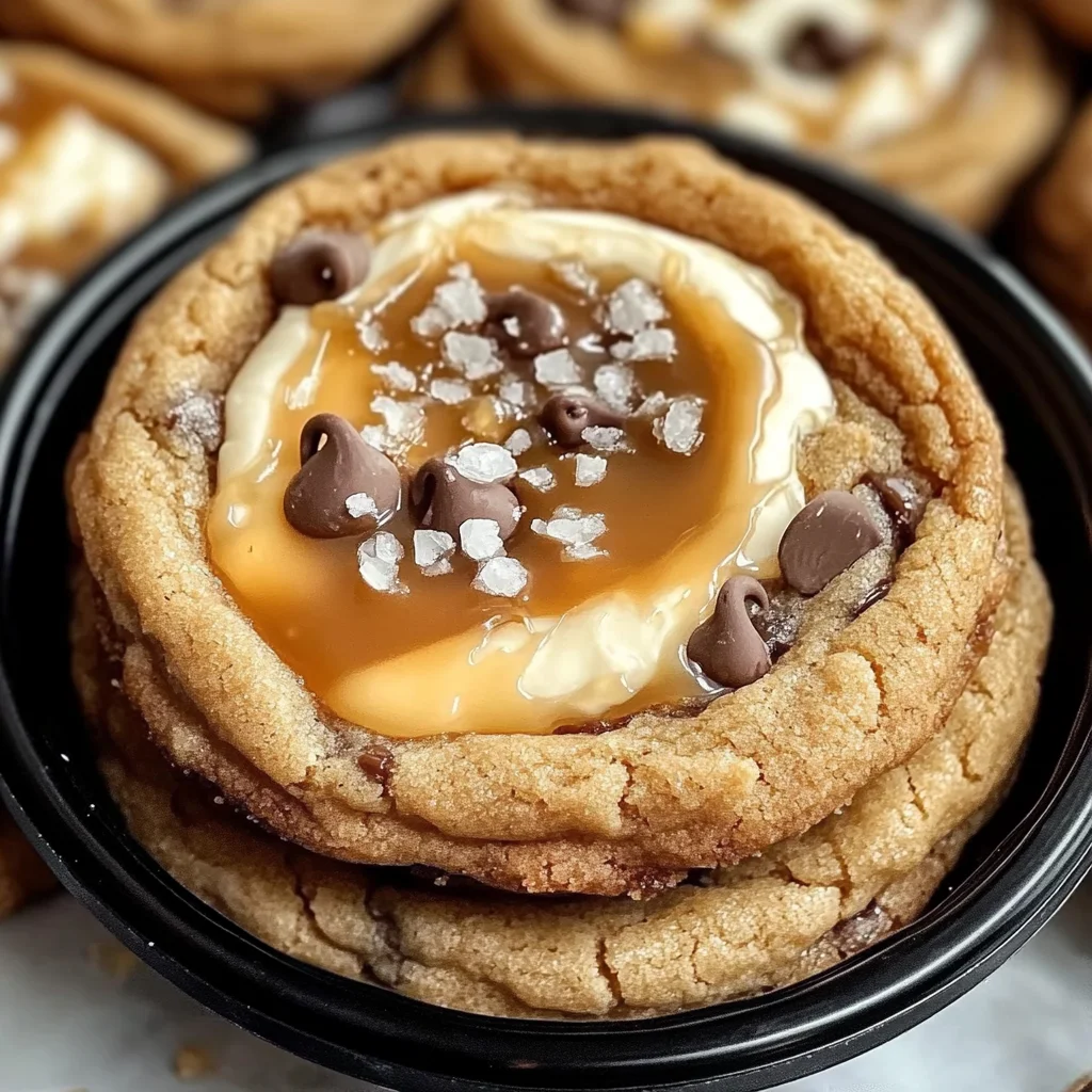 Salted Caramel Cheesecake Cookies