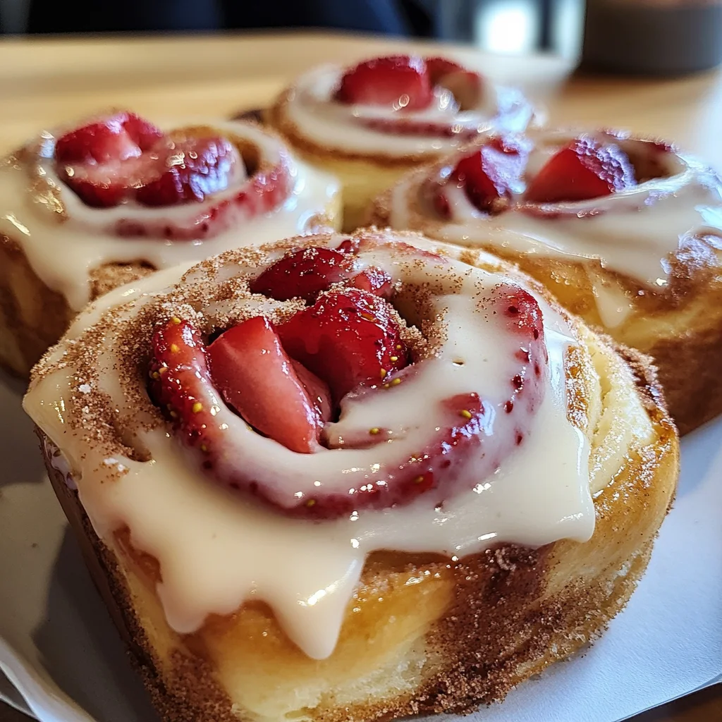 Strawberry Cheesecake Cinnabon Rolls