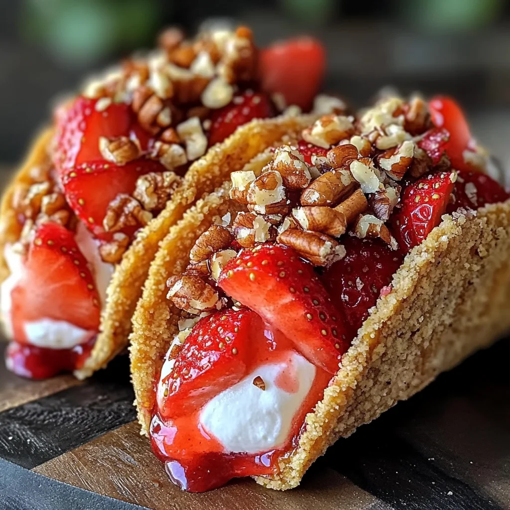Strawberry Crunch Cheesecake Tacos