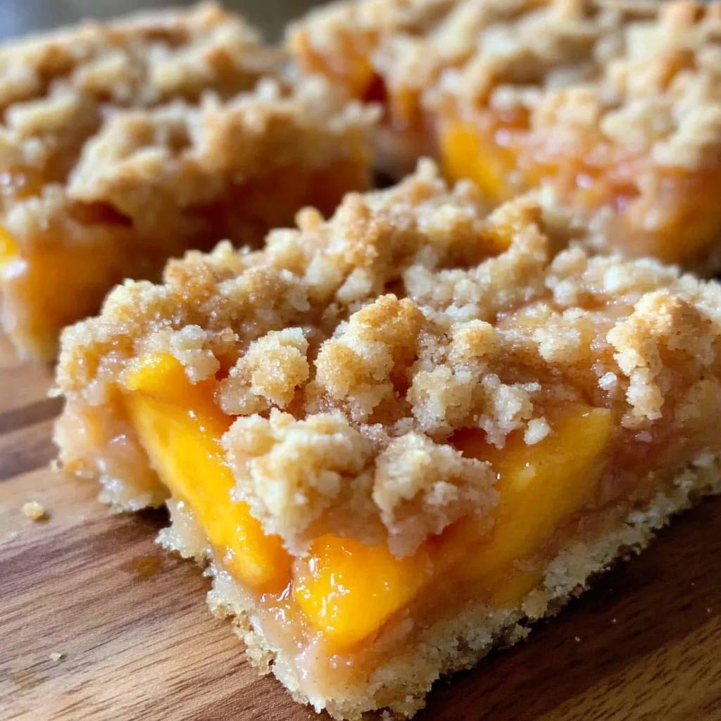 gluten free vegan peach crumb bars