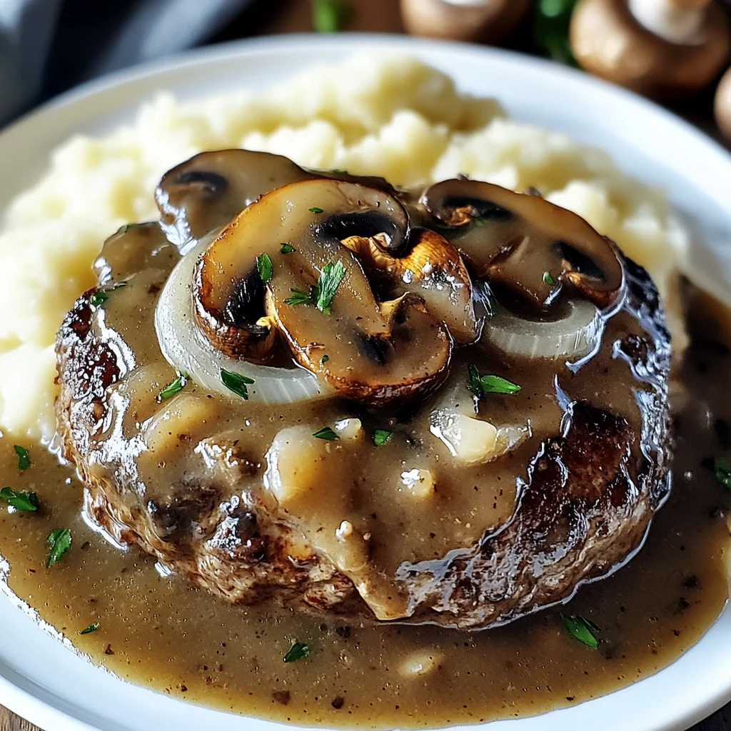 Bobby Flay Salisbury Steak with Mushroom Gravy