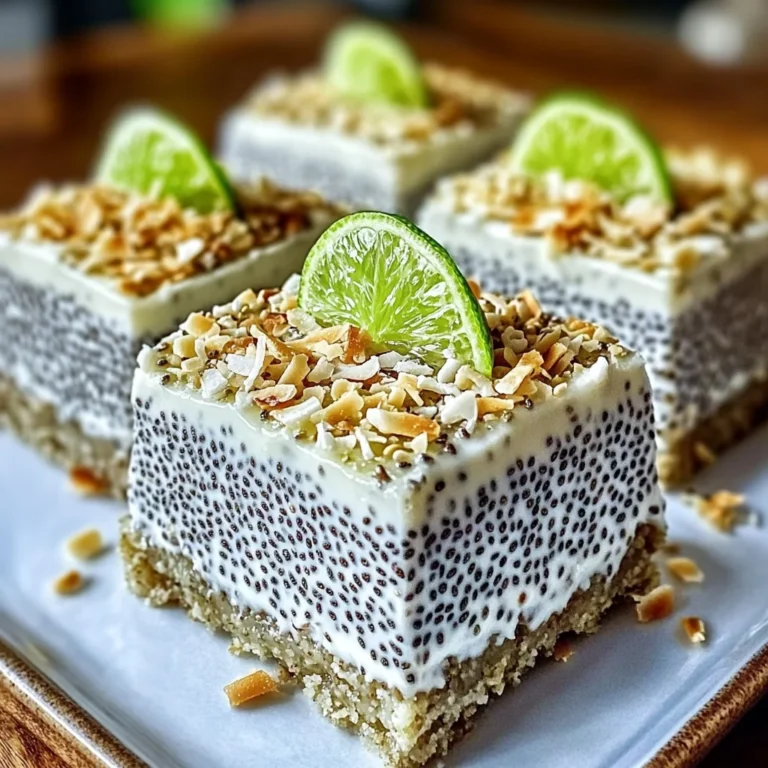 Refreshing No-Bake Chia Pudding Bars with Zesty Coconut Lime Flavor