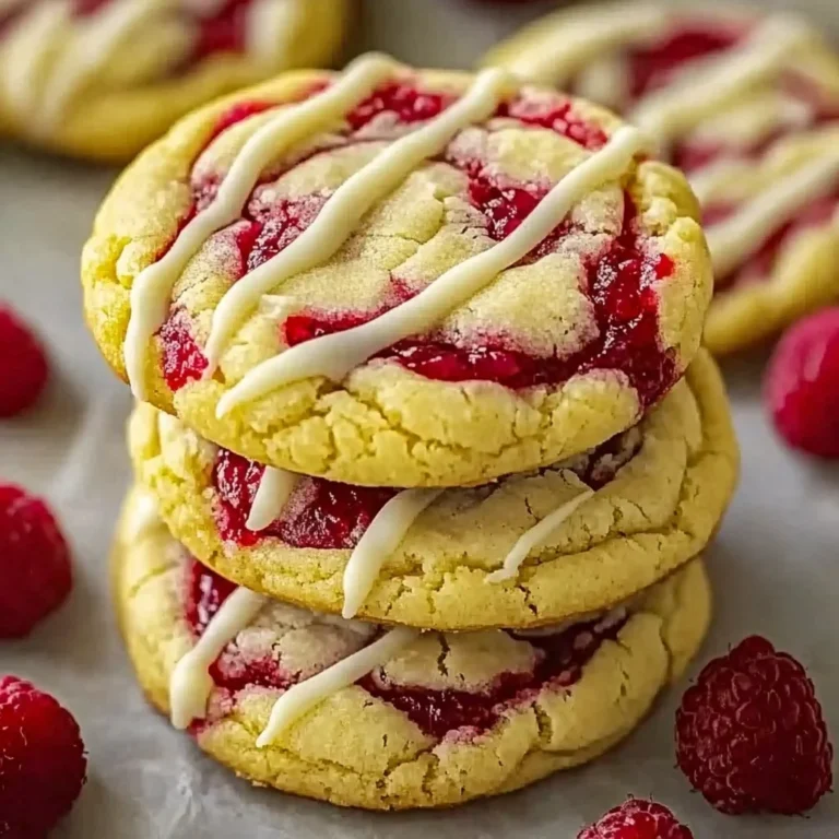 White Chocolate Lemon Raspberry Cookies - Delicious Recipe