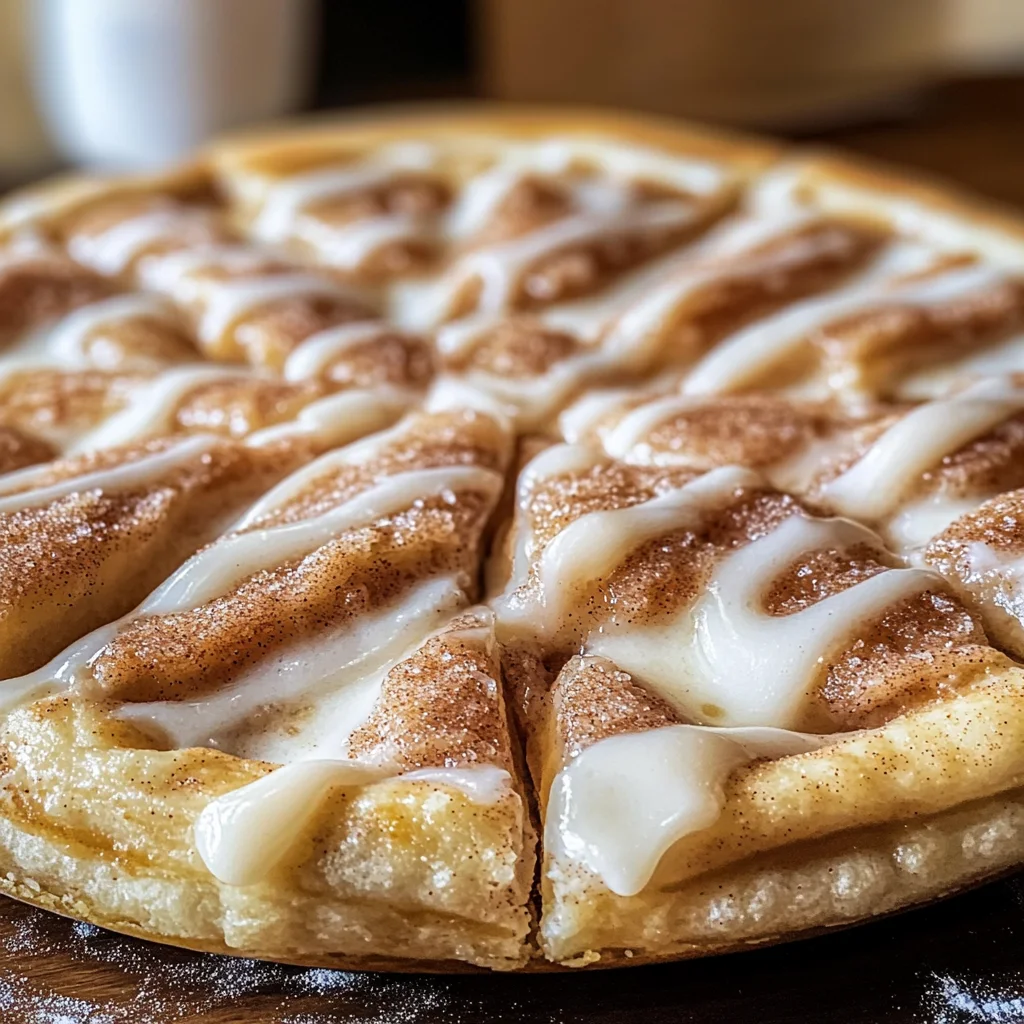Cinnamon-Sugar Pizza made with Crescent Rolls
