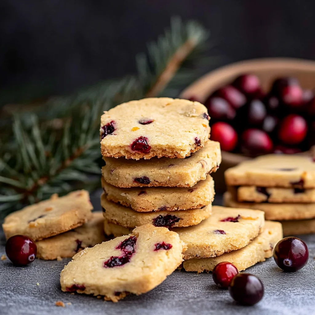 Cranberry Shortbread Cookies