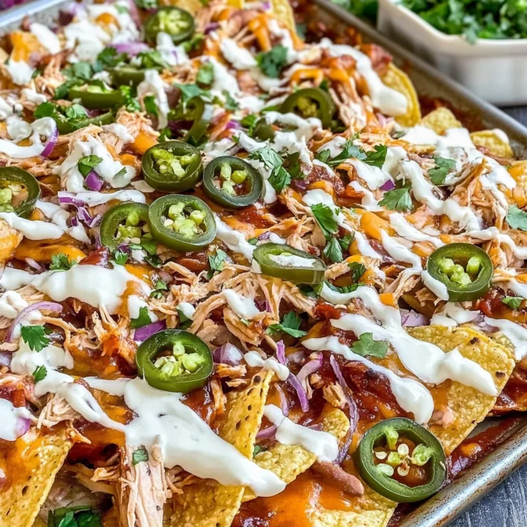 Easy Sheet Pan BBQ Chicken Nachos