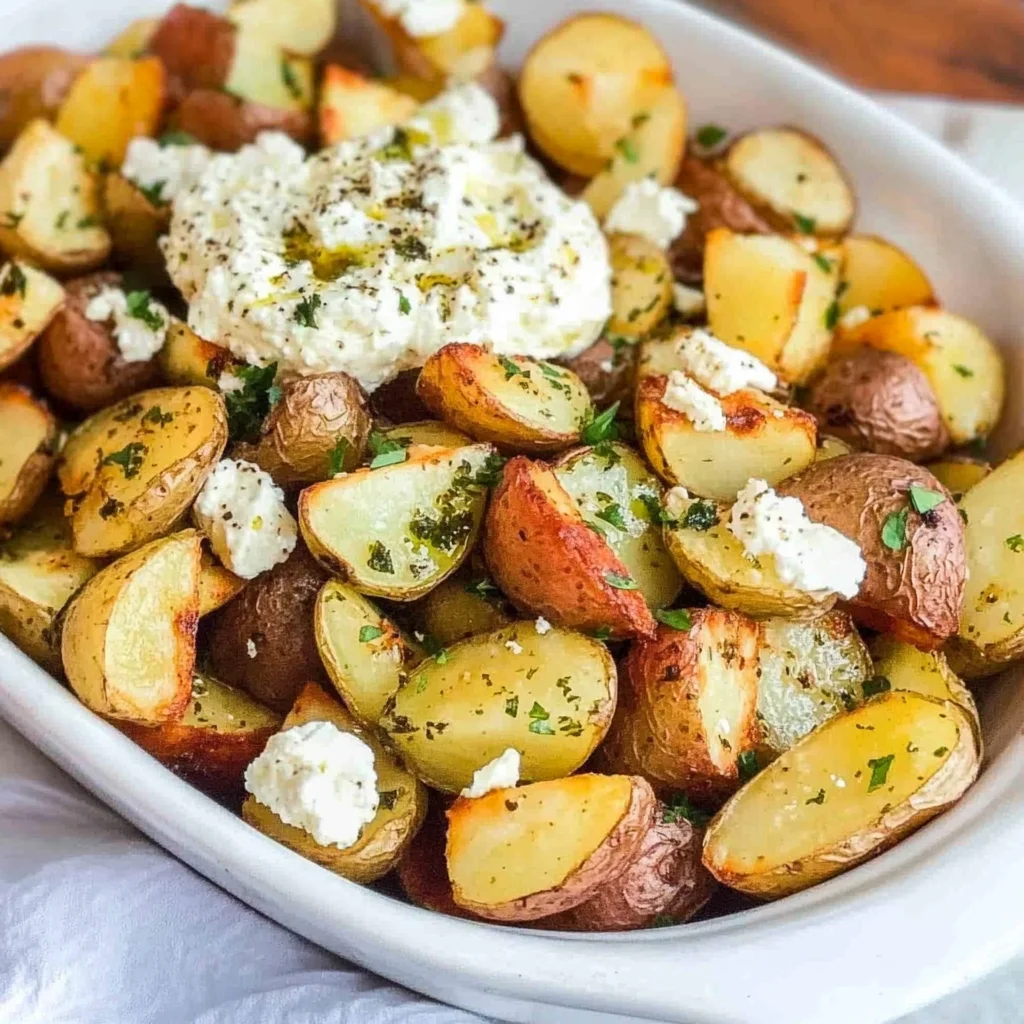 Greek Roasted Potatoes with Whipped Feta