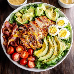 Grilled Chicken Cobb Salad with Honey Dijon {Paleo, Whole30 Option}
