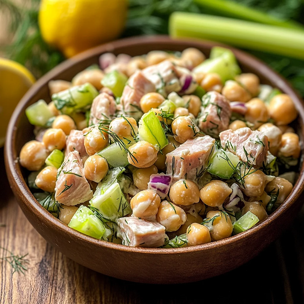 Healthy Tuna Garbanzo Bean Salad