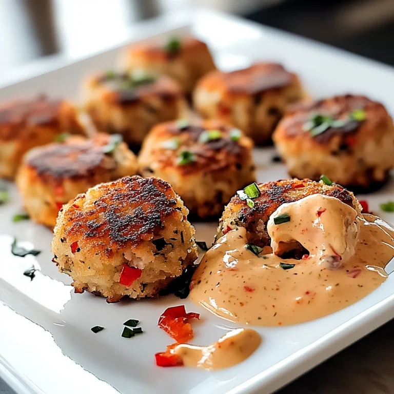 Mini Crawfish Cakes with Red Pepper Remoulade
