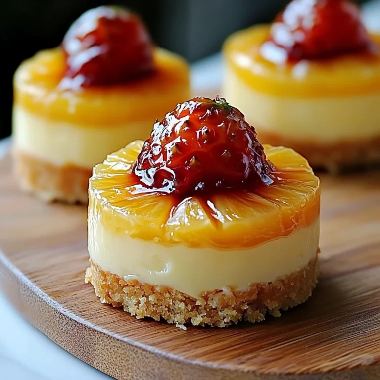 Mini Pineapple Upside-Down Cheesecakes