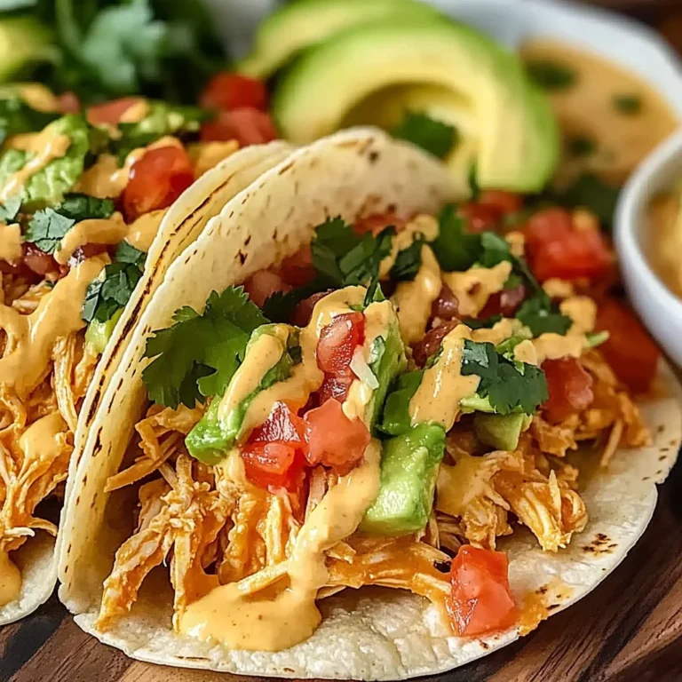 Slow Cooker Queso Chicken Tacos
