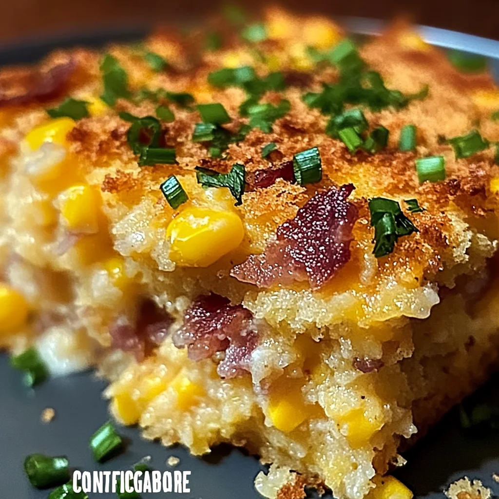 🌽 Loaded Cornbread Casserole – Southern Comfort in Every Bite