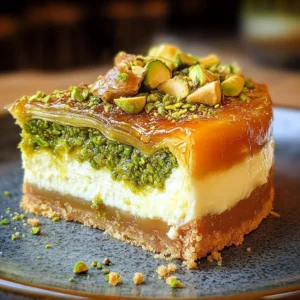 Baklava Pistachio Cheesecake