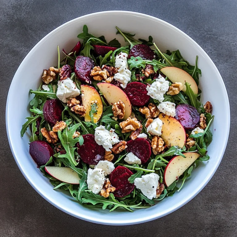 Beet and Goat Cheese Arugula Salad