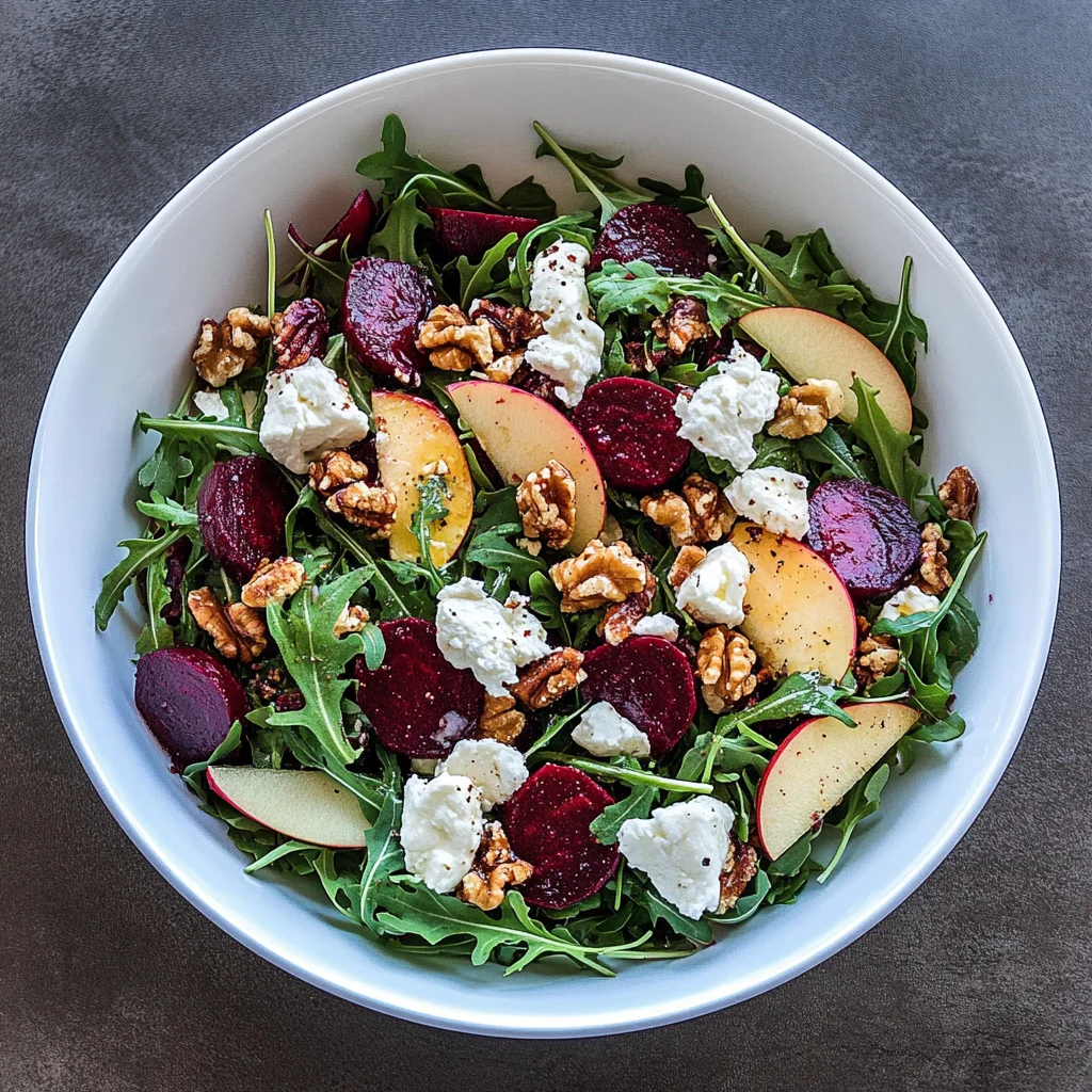 Beet and Goat Cheese Arugula Salad