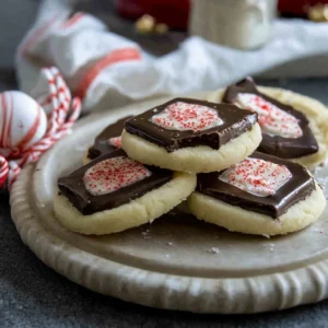 Chocolate Peppermint Bark Sugar Cookies
